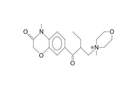 N-Methyl-N-(1-<4-methyl-3-oxo-2H-1,4-benzoxazin-7-yl>-2-ethyl-3-propanoyl)-morpholinium cation