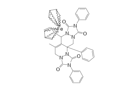 N,N-DIPHENYL-5-FERROCENYL-4-METHYL-9-PHENYL-1,2,3,5,6,7,8,9-OCTAHYDROPYRIDAZINO-[4,5-C]-PYRIDAZINE-1,2,6,7-TETRACARBOXIMIDE