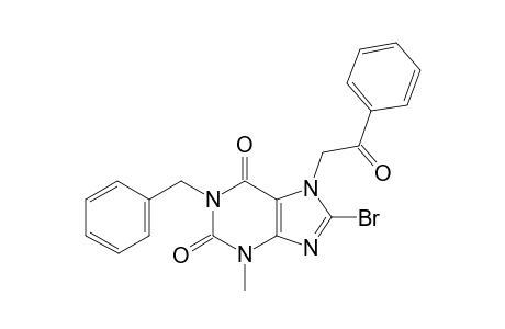 1-Benzyl-8-bromo-3-methyl-7-(2-oxo-2-phenylethyl)-3,7-dihydro-1H-purine-2,6-dione