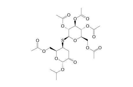 2-PROPYL-6-O-ACETYL-3-DEOXY-4-S-(2,3,4,6-TETRA-O-ACETYL-BETA-D-GLUCOPYRANOSYL)-4-THIO-ALPHA-D-THREO-HEXOPYRANOSID-2-ULOSE