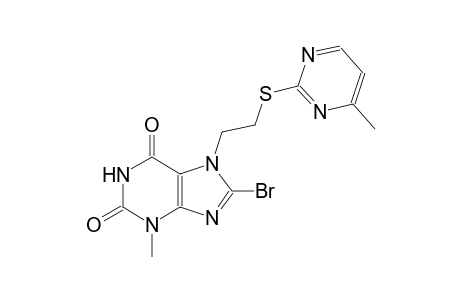 8-bromo-3-methyl-7-{2-[(4-methyl-2-pyrimidinyl)sulfanyl]ethyl}-3,7-dihydro-1H-purine-2,6-dione