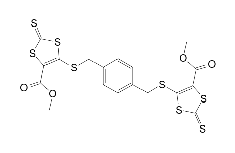 5-[[4-[[(5-carbomethoxy-2-thioxo-1,3-dithiol-4-yl)thio]methyl]benzyl]thio]-2-thioxo-1,3-dithiole-4-carboxylic acid methyl ester