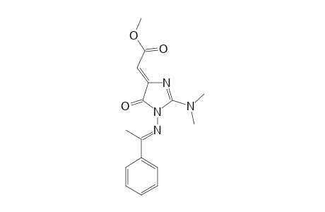 (2Z)-2-[2-dimethylamino-5-keto-1-(1-phenylethylideneamino)imidazol-4-ylidene]acetic acid methyl ester