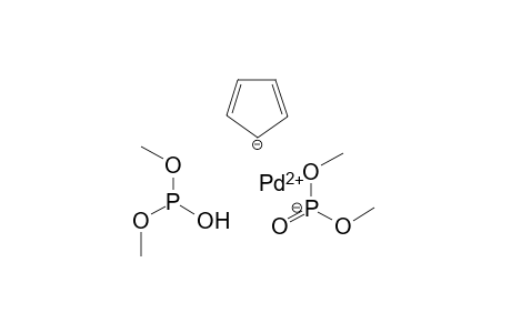 Palladium(II) dimethyl hydrogen phosphite [methoxy(oxo)phosphanuidyl]oxymethane cyclopenta-2,4-dien-1-ide