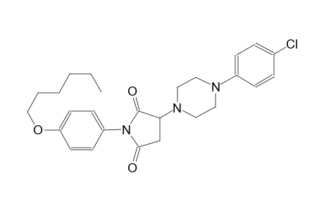 3-[4-(4-chlorophenyl)-1-piperazinyl]-1-[4-(hexyloxy)phenyl]-2,5-pyrrolidinedione
