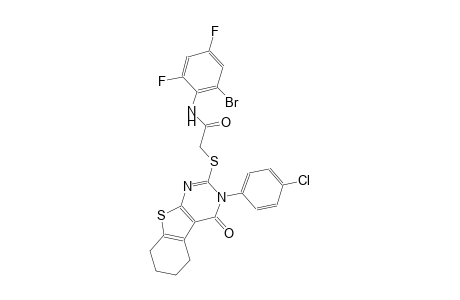 N-(2-bromo-4,6-difluorophenyl)-2-{[3-(4-chlorophenyl)-4-oxo-3,4,5,6,7,8-hexahydro[1]benzothieno[2,3-d]pyrimidin-2-yl]sulfanyl}acetamide