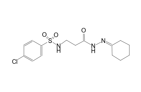4-chloro-N-[3-(2-cyclohexylidenehydrazino)-3-oxopropyl]benzenesulfonamide
