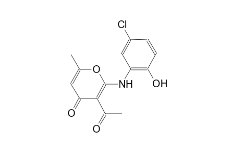 3-acetyl-2-(5-chloro-2-hydroxyanilino)-6-methyl-4H-pyran-4-one