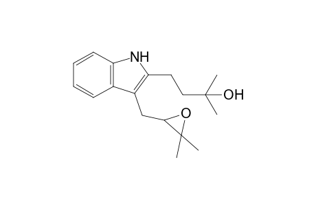 2-(3'-Hydroxy-3'-methylbutyl)-3-(2",3"-epoxy-3"-methylbutyl)indole