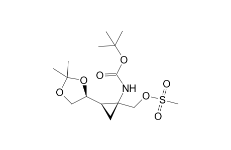 (1S,2R,4'S)-(-)-1-N-tert-Butoxycarbonylamino-2-(2',2'-dimethyl-1',3'-dioxolan-4'-yl)-1-methanesulfonyloxymethyl-cyclopropane