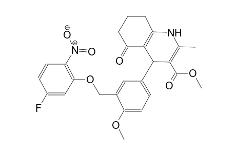 methyl 4-{3-[(5-fluoro-2-nitrophenoxy)methyl]-4-methoxyphenyl}-2-methyl-5-oxo-1,4,5,6,7,8-hexahydro-3-quinolinecarboxylate