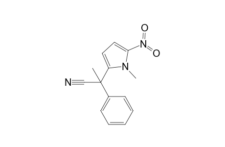 N-Methyl-2-nitro-5-(1-phenyl-1-cyanoethyl)pyrrole