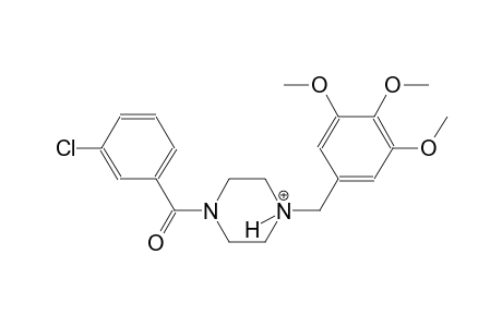 1-(3-chlorobenzoyl)-4-(3,4,5-trimethoxybenzyl)piperazin-4-ium