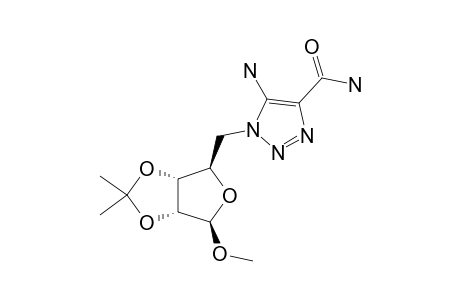 METHYL-5-(5-AMINO-4-CARBAMOYL-1,2,3-TRIAZOL-1-YL)-5-DEOXY-2,3-O-ISOPROPYLIDENE-BETA-D-RIBOFURANOSIDE
