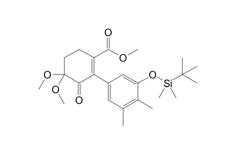 Methyl 2-(3-tert-butyldimethylsilyloxy-4,5-dimethylphenyl)-4,4-dimethoxy-3-oxo-1-cyclohexene-1-carboxylate