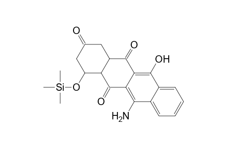 5-Amino-12-hydroxy-7-[(trimethylsilyl)oxy]-6a,7,8,9,10,10a-hexahydronaphthacene-6,9,11-trione