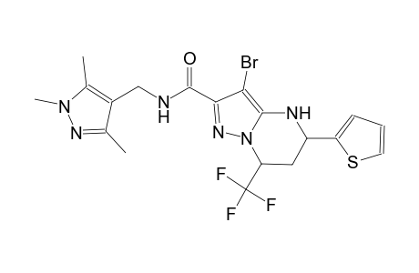 3-bromo-5-(2-thienyl)-7-(trifluoromethyl)-N-[(1,3,5-trimethyl-1H-pyrazol-4-yl)methyl]-4,5,6,7-tetrahydropyrazolo[1,5-a]pyrimidine-2-carboxamide