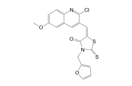 4-thiazolidinone, 5-[(2-chloro-6-methoxy-3-quinolinyl)methylene]-3-(2-furanylmethyl)-2-thioxo-, (5E)-