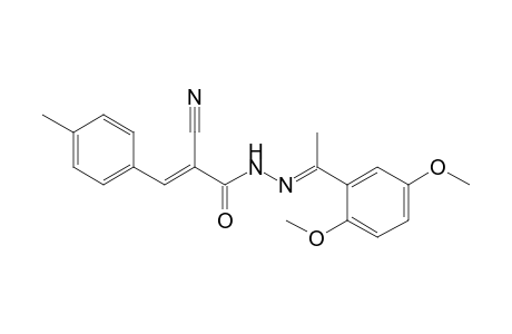 2-Cyano-N'-[1-(2,5-dimethoxyphenyl)ethylidene]-3-P-tolylacrylohydrazide