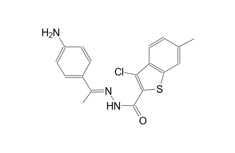 N'-[(E)-1-(4-aminophenyl)ethylidene]-3-chloro-6-methyl-1-benzothiophene-2-carbohydrazide
