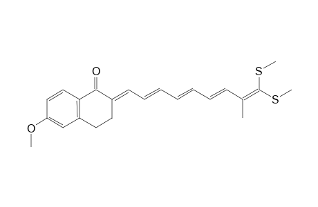 6-Methoxy-2-[(2E,4E,6E)-8-methyl-9,9-bis-methylsulfanyl-nona-2,4,6,8-tetraen-(E)-ylidene]-3,4-dihydro-2H-naphthalen-1-one