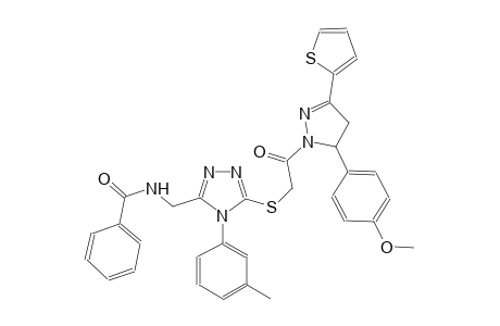 benzamide, N-[[5-[[2-[4,5-dihydro-5-(4-methoxyphenyl)-3-(2-thienyl)-1H-pyrazol-1-yl]-2-oxoethyl]thio]-4-(3-methylphenyl)-4H-1,2,4-triazol-3-yl]methyl]-