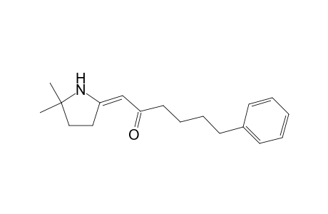 5,5-Dimethyl-2-(2-oxo-6-phenylhexylidene)pyrrolidine