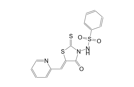 N-[(5Z)-4-oxo-5-(2-pyridinylmethylene)-2-thioxo-1,3-thiazolidin-3-yl]benzenesulfonamide