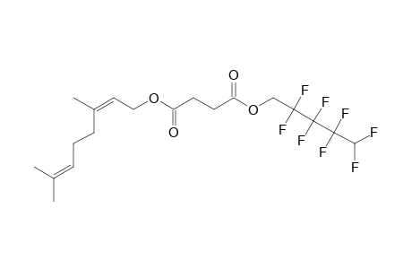 Succinic acid, 2,2,3,3,4,4,5,5-octafluoropentyl neryl ester