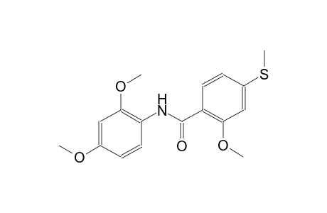 N-(2,4-dimethoxyphenyl)-2-methoxy-4-(methylsulfanyl)benzamide