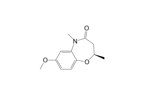 7-Methoxy-2,3-dihydro-2(R),5-dimethyl-1,5-benzoxazepin-4(5H)-one