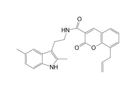 8-Allyl-N-[2-(2,5-dimethyl-1H-indol-3-yl)ethyl]-2-keto-chromene-3-carboxamide