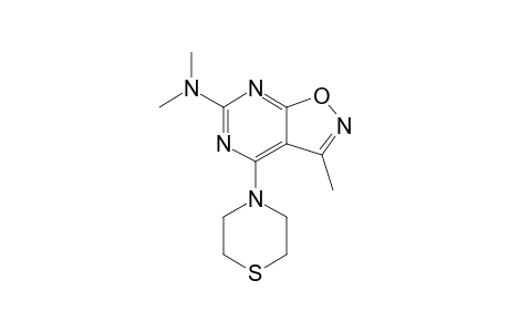 6-Dimethylamino-3-methyl-4-thiomorpholinoisoxazolo[5.4-d]pyrimidine