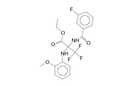 Ethyl 3,3,3-trifluoro-2-[(3-fluorobenzoyl)amino]-2-(2-methoxyanilino)propanoate