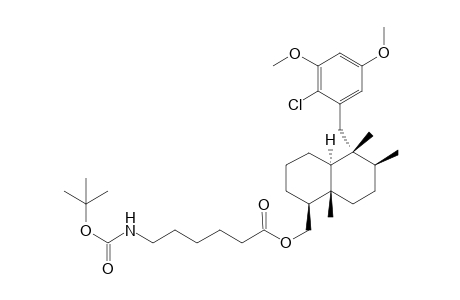 (-)-trans-Octahydro-5.alpha.-[(2-chloro-3,5-dimethoxyphenyl)methyl]-5.beta.,6.beta.,8a.beta.-trimethyl-1.beta.-(hydroxymethyl)-1(2H)-.-naphthalenyl 6-(N-t-BOCamino)hexanoate