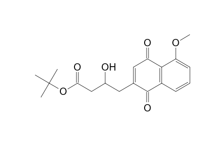 t-Butyl 1,4-dihydro-.beta.-hydroxy-5-methoxy-1,4-dioxonaphthalene-2-butanoate