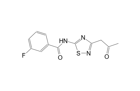 3-fluoro-N-[3-(2-oxopropyl)-1,2,4-thiadiazol-5-yl]benzamide