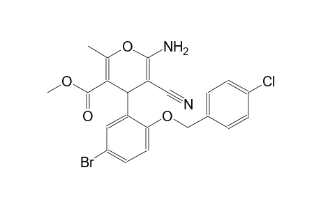 methyl 6-amino-4-{5-bromo-2-[(4-chlorobenzyl)oxy]phenyl}-5-cyano-2-methyl-4H-pyran-3-carboxylate