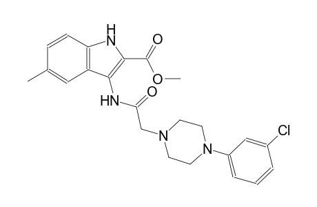 methyl 3-({[4-(3-chlorophenyl)-1-piperazinyl]acetyl}amino)-5-methyl-1H-indole-2-carboxylate