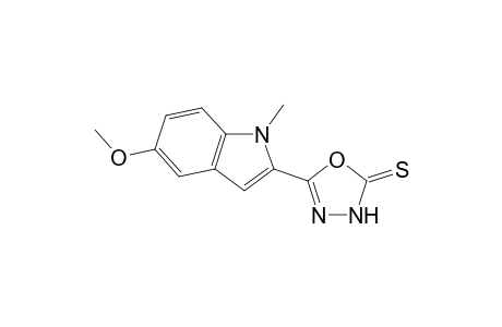 5-(5-methoxy-1-methyl-2-indolyl)-3H-1,3,4-oxadiazole-2-thione