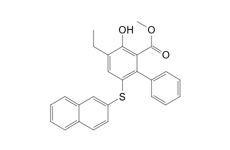 Methyl 4-Ethyl-3-hydroxy-6-[(naphthalen-2-yl)sulfanyl]-1,1'-biphenyl-2-carboxylate