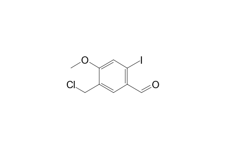 5-(chloromethyl)-2-iodanyl-4-methoxy-benzaldehyde