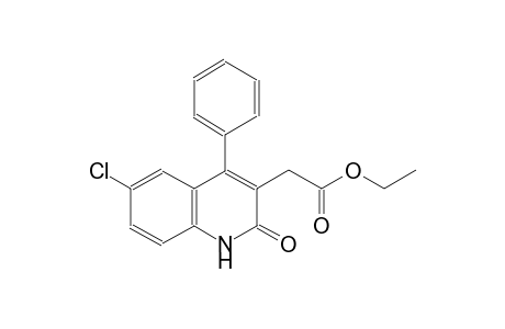 3-quinolineacetic acid, 6-chloro-1,2-dihydro-2-oxo-4-phenyl-, ethyl ester