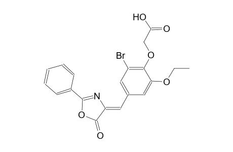 {2-bromo-6-ethoxy-4-[(Z)-(5-oxo-2-phenyl-1,3-oxazol-4(5H)-ylidene)methyl]phenoxy}acetic acid