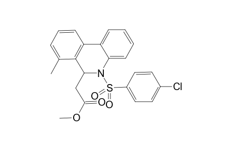 5-(4-Chlorobenzensulfonyl)-5,6-dihydro-6-methoxycarbonylmethyl-7-methylphenanthridine