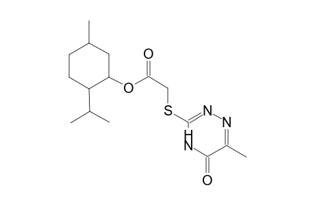 acetic acid, [(4,5-dihydro-6-methyl-5-oxo-1,2,4-triazin-3-yl)thio]-, 5-methyl-2-(1-methylethyl)cyclohexyl ester