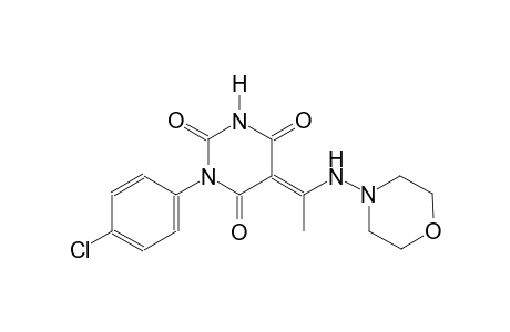 (5E)-1-(4-chlorophenyl)-5-[1-(4-morpholinylamino)ethylidene]-2,4,6(1H,3H,5H)-pyrimidinetrione