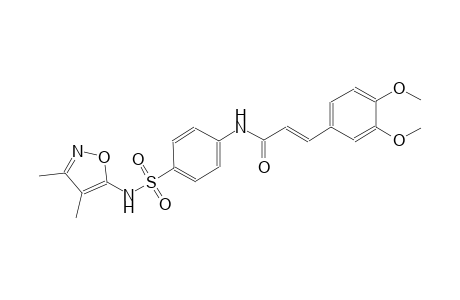 (2E)-3-(3,4-dimethoxyphenyl)-N-(4-{[(3,4-dimethyl-5-isoxazolyl)amino]sulfonyl}phenyl)-2-propenamide