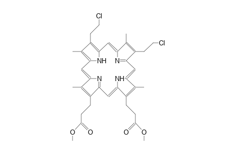 3,8-Bis(2-chloro-ethyl)-13,17-bis(2-methoxycarbonyl-ethyl)-2,7,12,18-tetramethyl-porphyrine