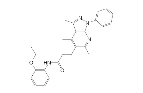 1H-pyrazolo[3,4-b]pyridine-5-propanamide, N-(2-ethoxyphenyl)-3,4,6-trimethyl-1-phenyl-